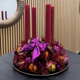 Adventskranz "Ruby" mit Stabkerzen