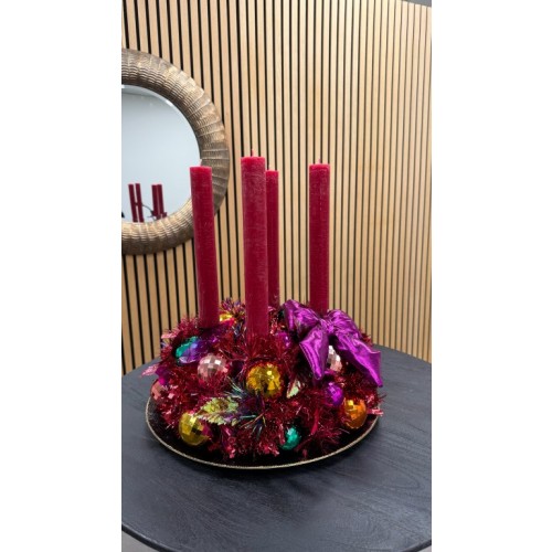 Adventskranz "Ruby" mit Stabkerzen