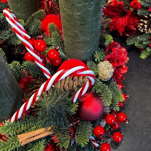 Adventskranz Christmas Red ❤️ Handgefertigtes Unikat | Dauerhaft haltbar | In 2 Größen erhältlich