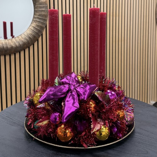 Adventskranz "Ruby" mit Stabkerzen