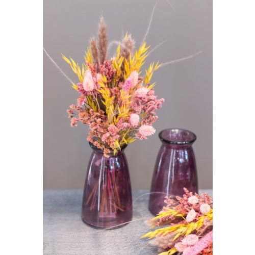 "Spring Time" - Trockenblumenstrauß mit Glasvase